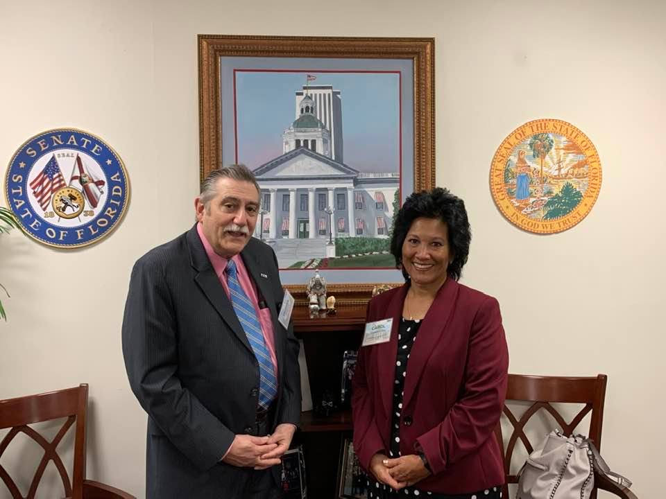 Tom Campenni and Carol Houwaart-Diez in Senator Harrell's office