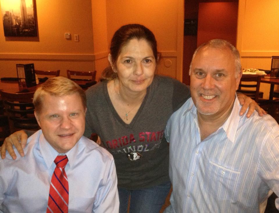 2014 February - Pre-Board meeting dinner (Duggan Cooley, Laurel McCarty, Rob Rains)