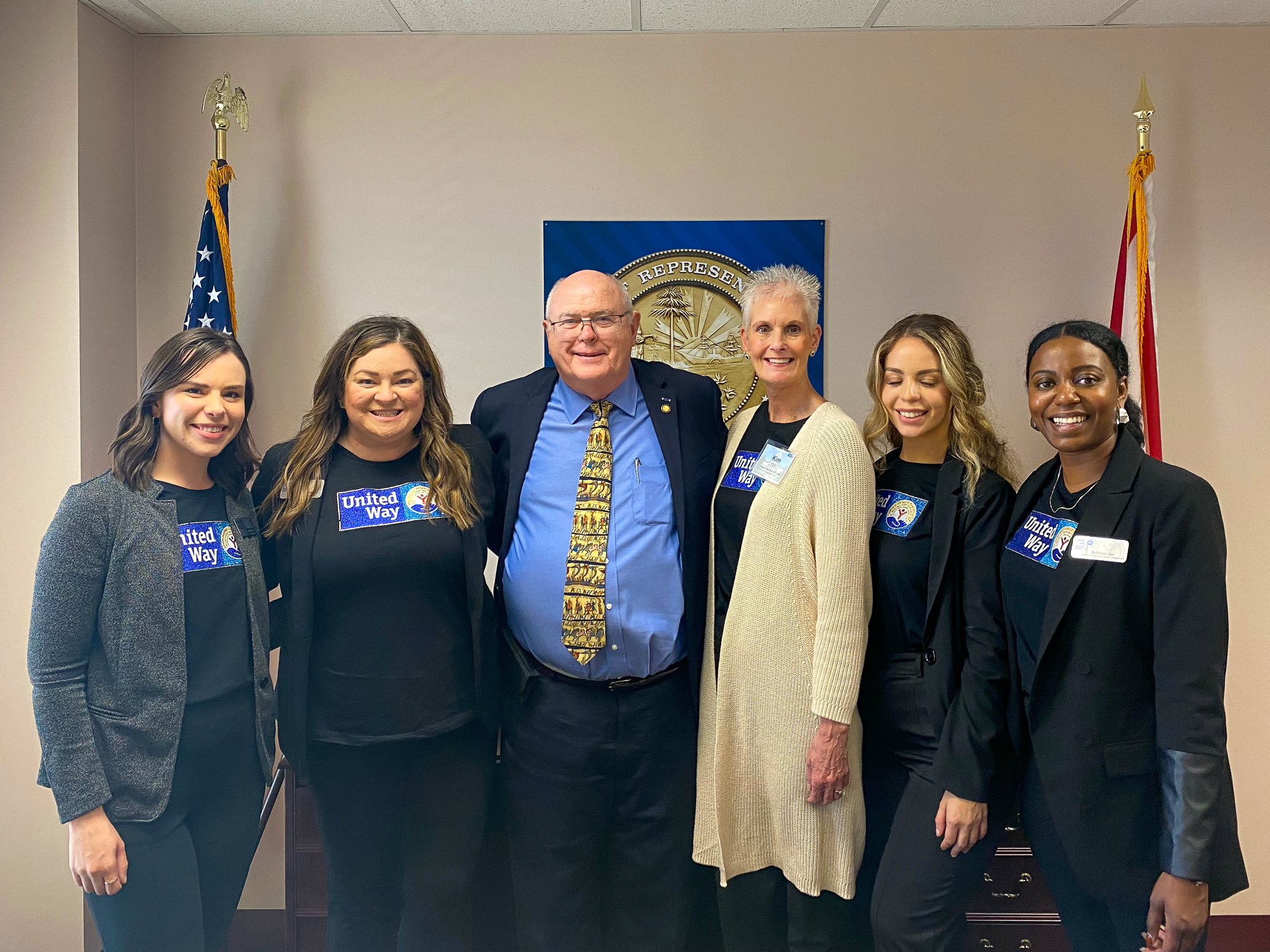 Rep. Patt Maney with the UWEC contigent